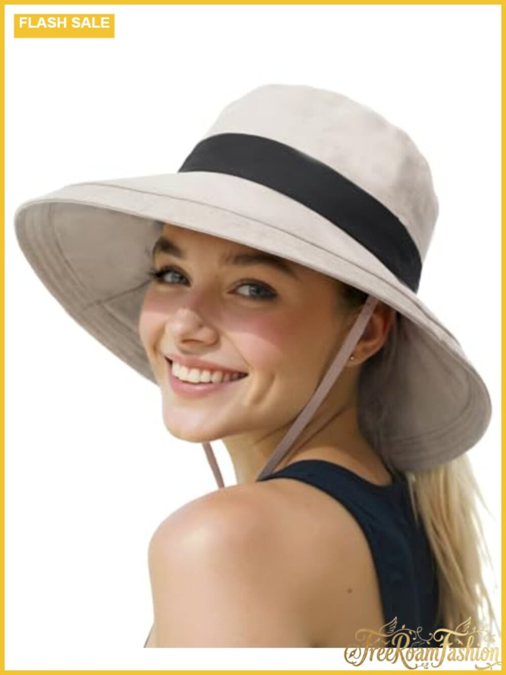Women's Waterproof Packable Wide Brim Sun Bucket Hat UV Protection